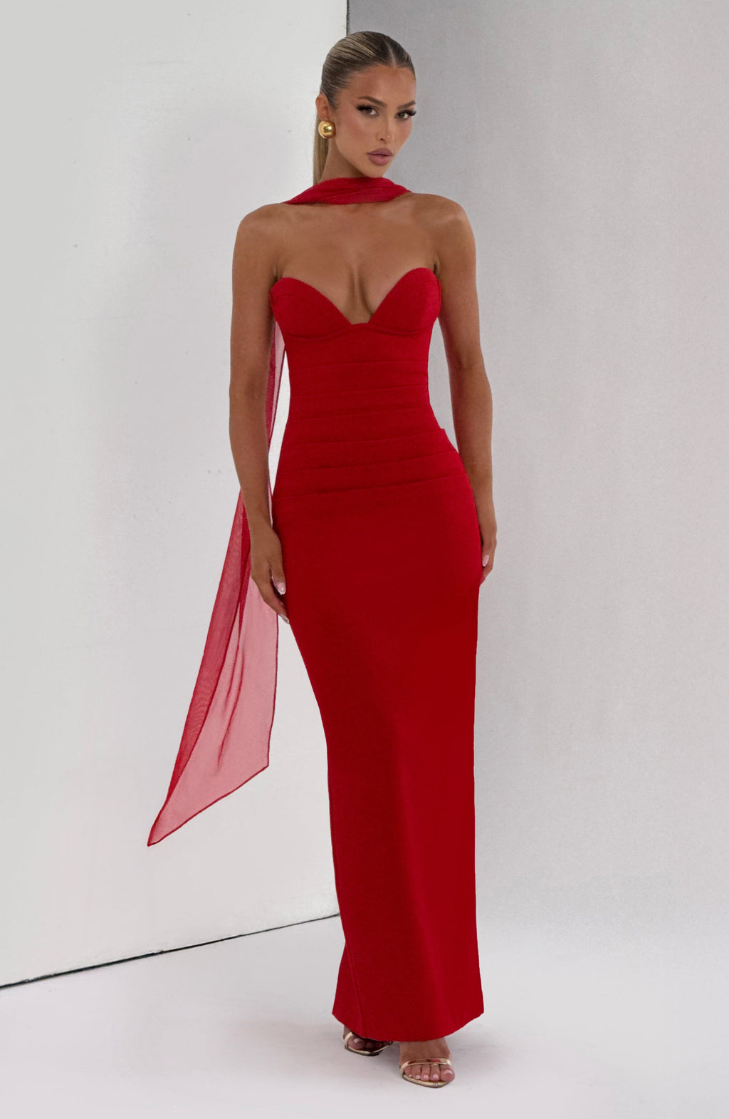 Lindsey Maxi Dress - Red - Napalia