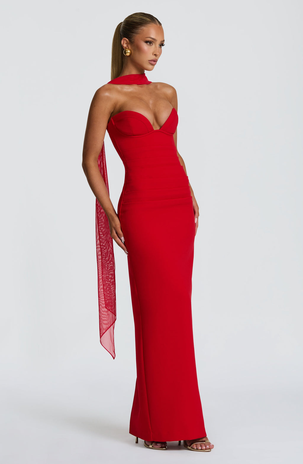 Lindsey Maxi Dress - Red - Napalia