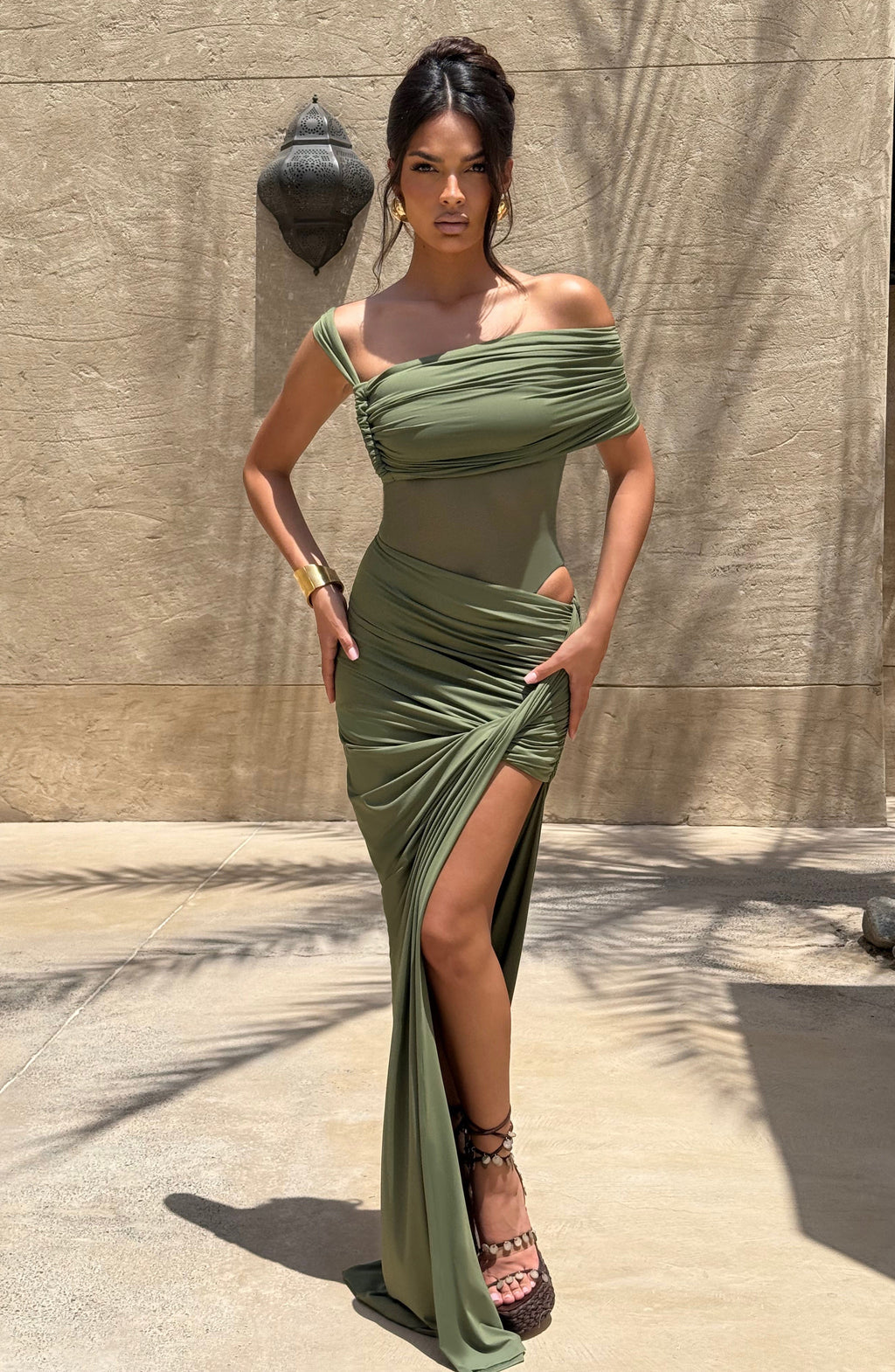 Lisette Bodysuit - Khaki - Napalia