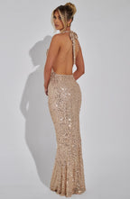 Lorena Maxi Dress - Gold Lined - Napalia