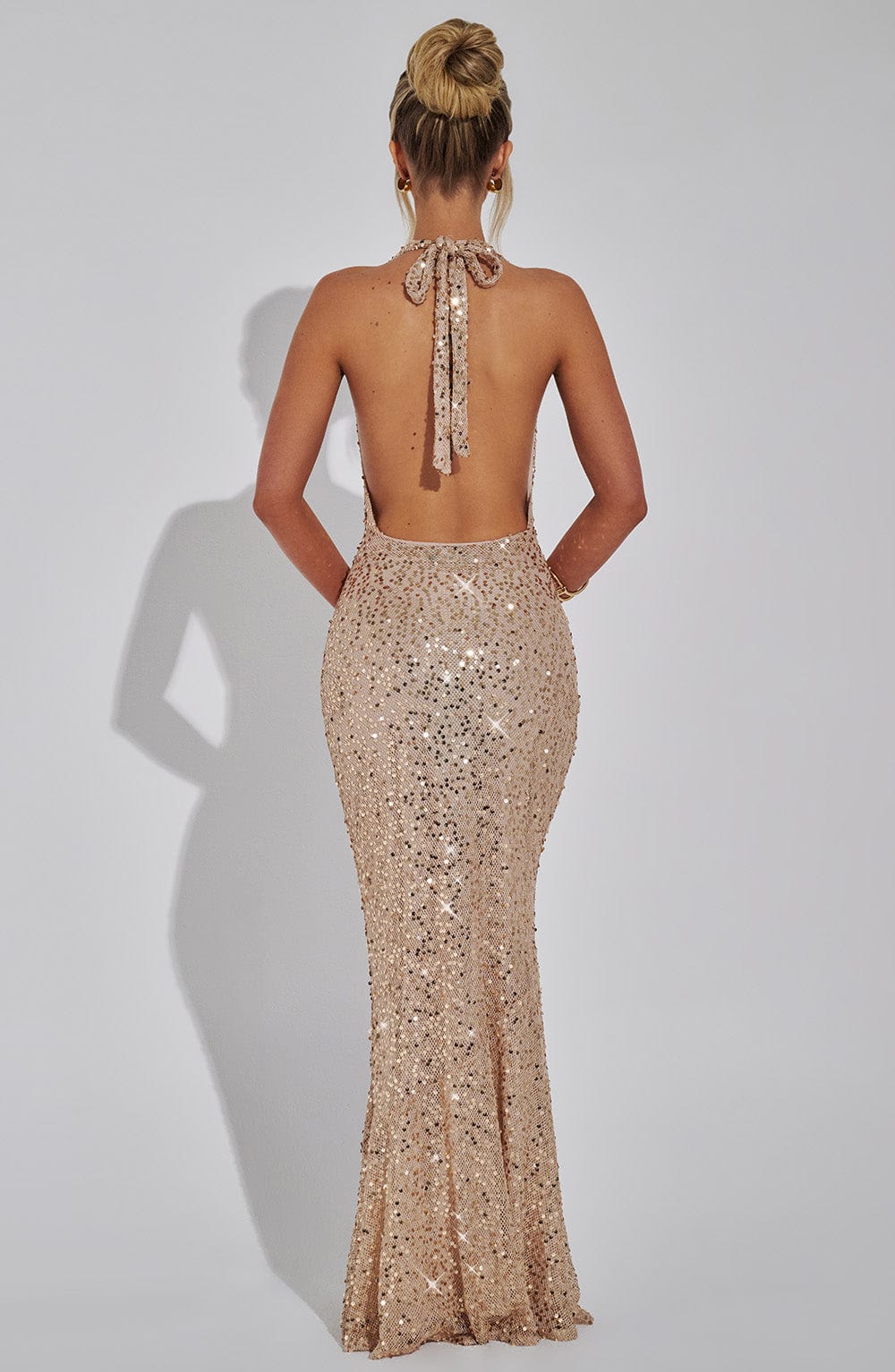 Lorena Maxi Dress - Gold Lined - Napalia