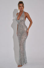 Lorena Maxi Dress - Silver - Napalia