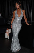 Lorena Maxi Dress - Silver Lined - Napalia
