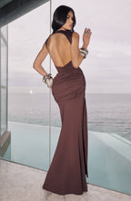 Lorenza Maxi Dress - Plum Brown - Napalia