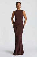 Lorenza Maxi Dress - Plum Brown - Napalia