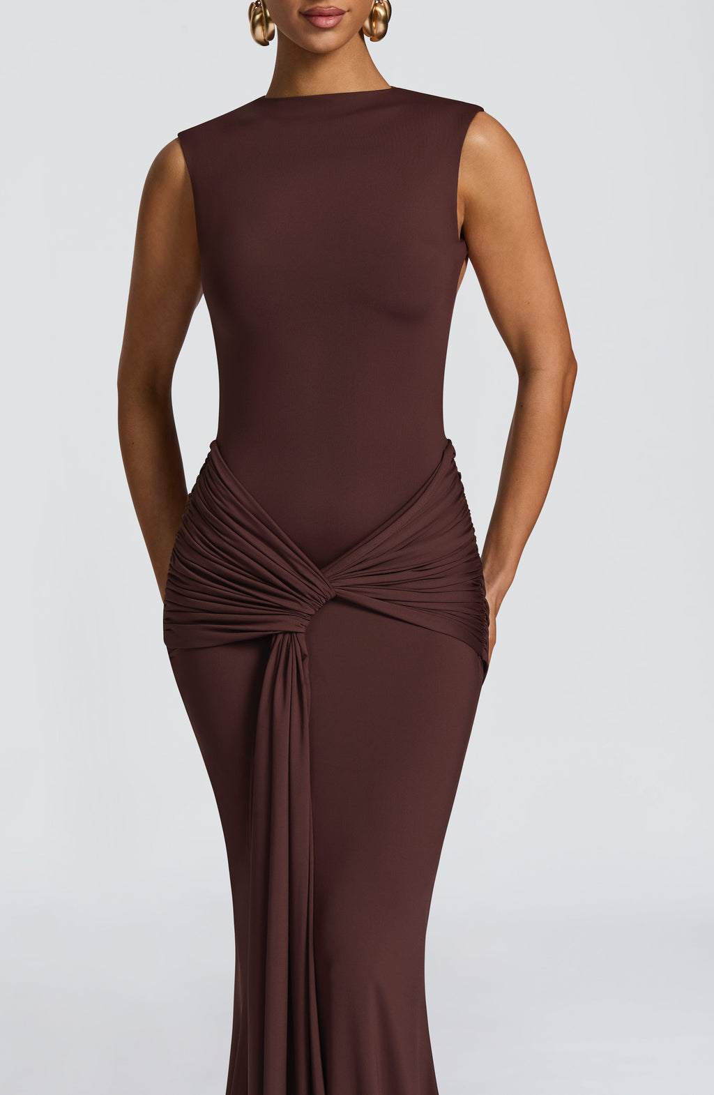 Lorenza Maxi Dress - Plum Brown - Napalia