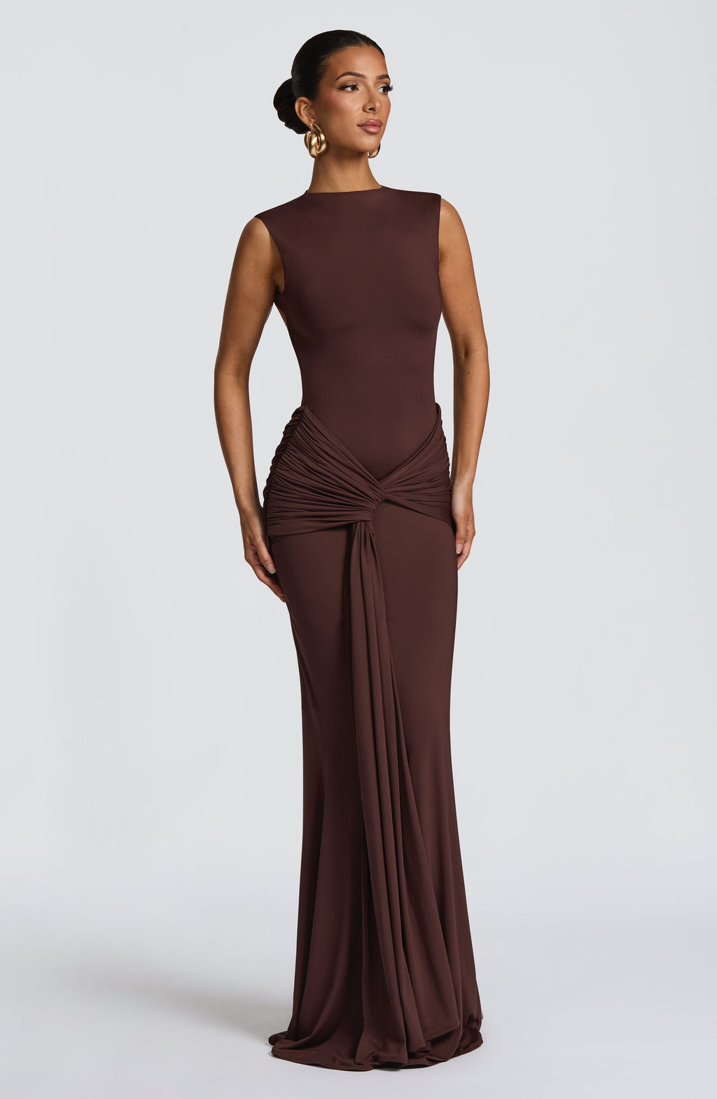 Lorenza Maxi Dress - Plum Brown - Napalia