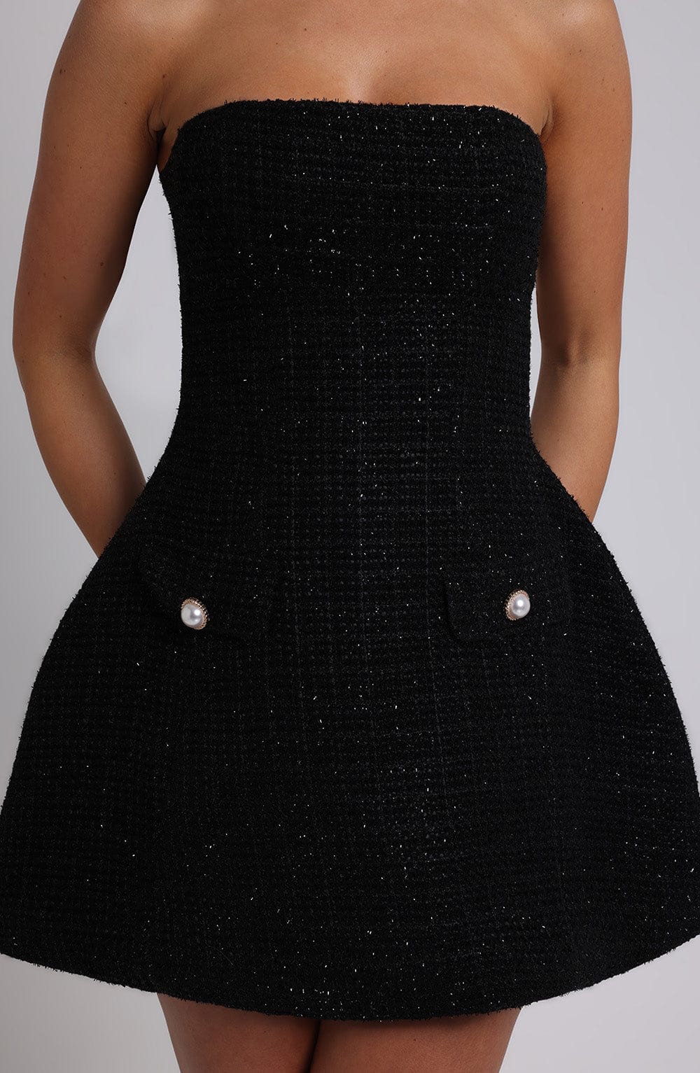 Lottie Mini Dress - Black - Napalia