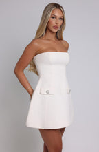 Lottie Mini Dress - Ivory - Napalia
