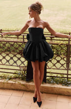 Lotus Mini Dress - Black - Napalia