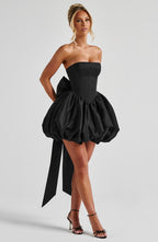 Lotus Mini Dress - Black - Napalia
