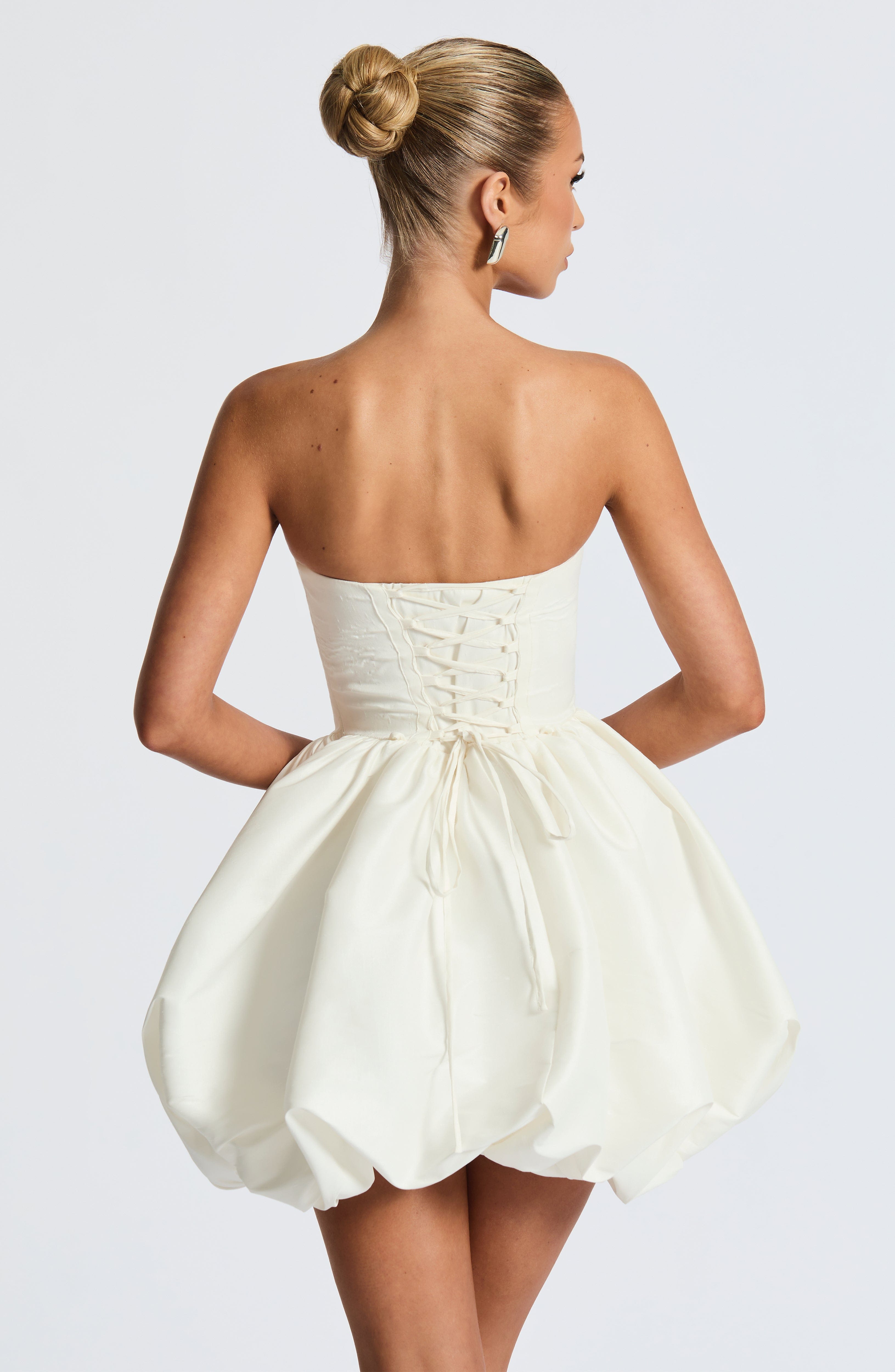 Lotus Mini Dress - Ivory - Napalia