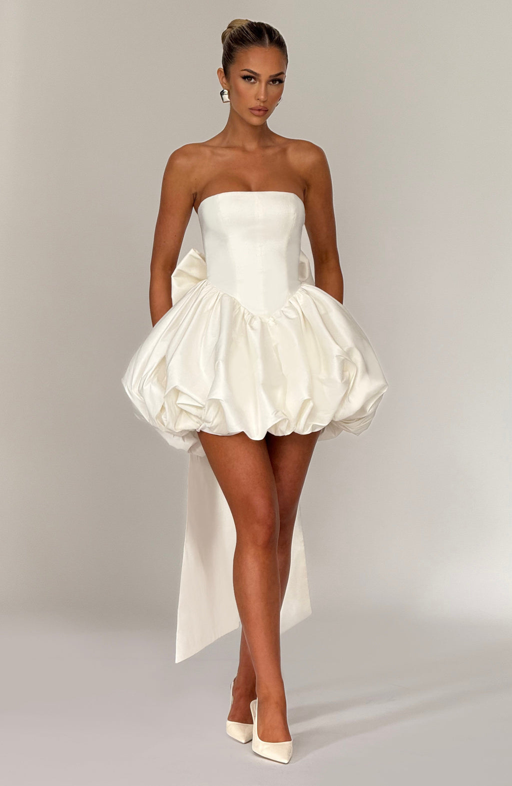 Lotus Mini Dress - Ivory - Napalia