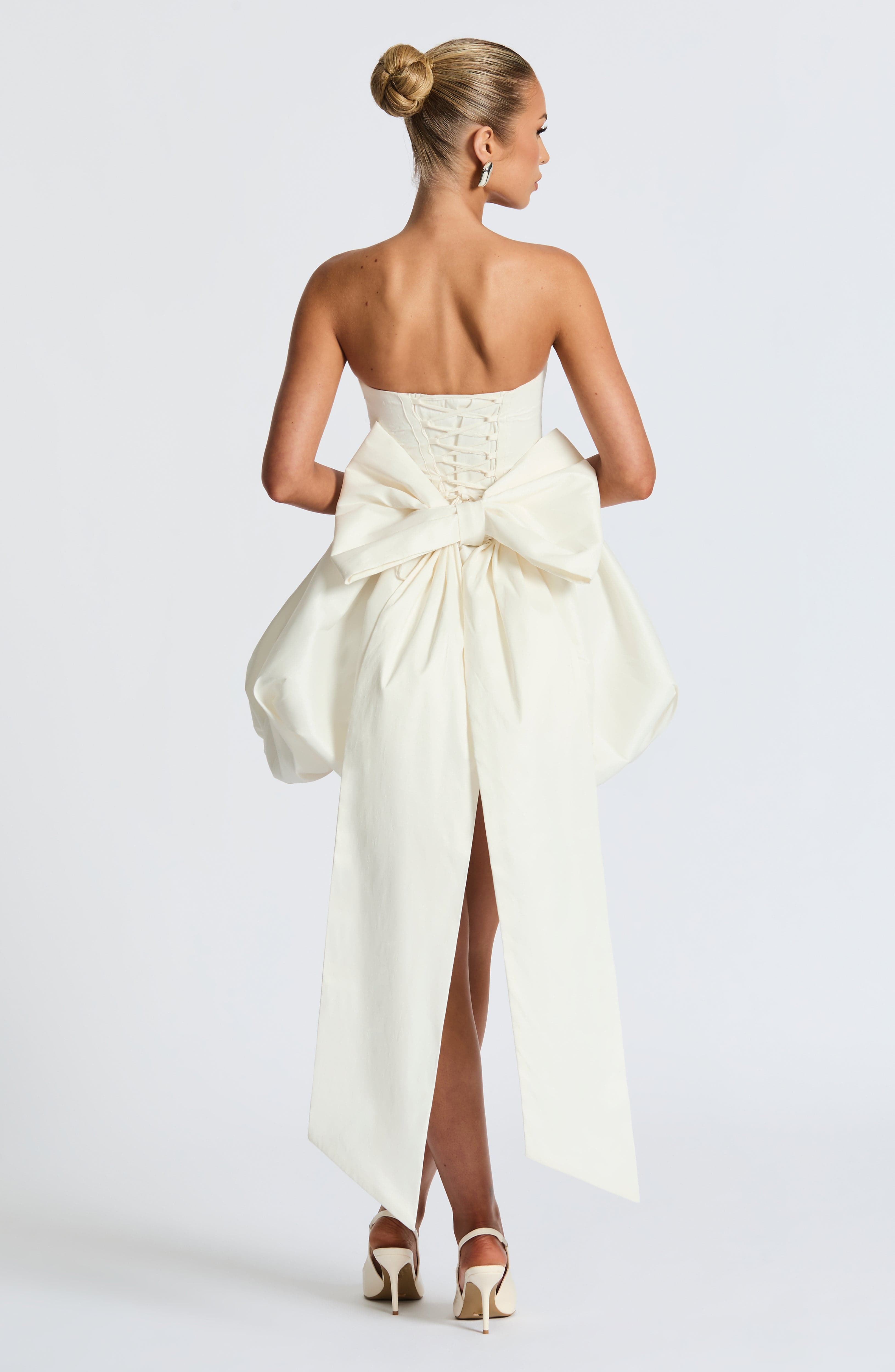 Lotus Mini Dress - Ivory - Napalia