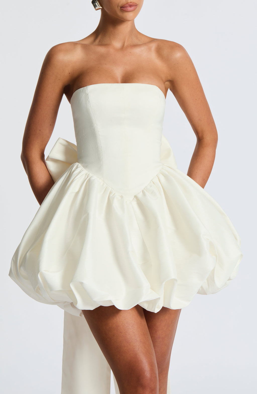 Lotus Mini Dress - Ivory - Napalia
