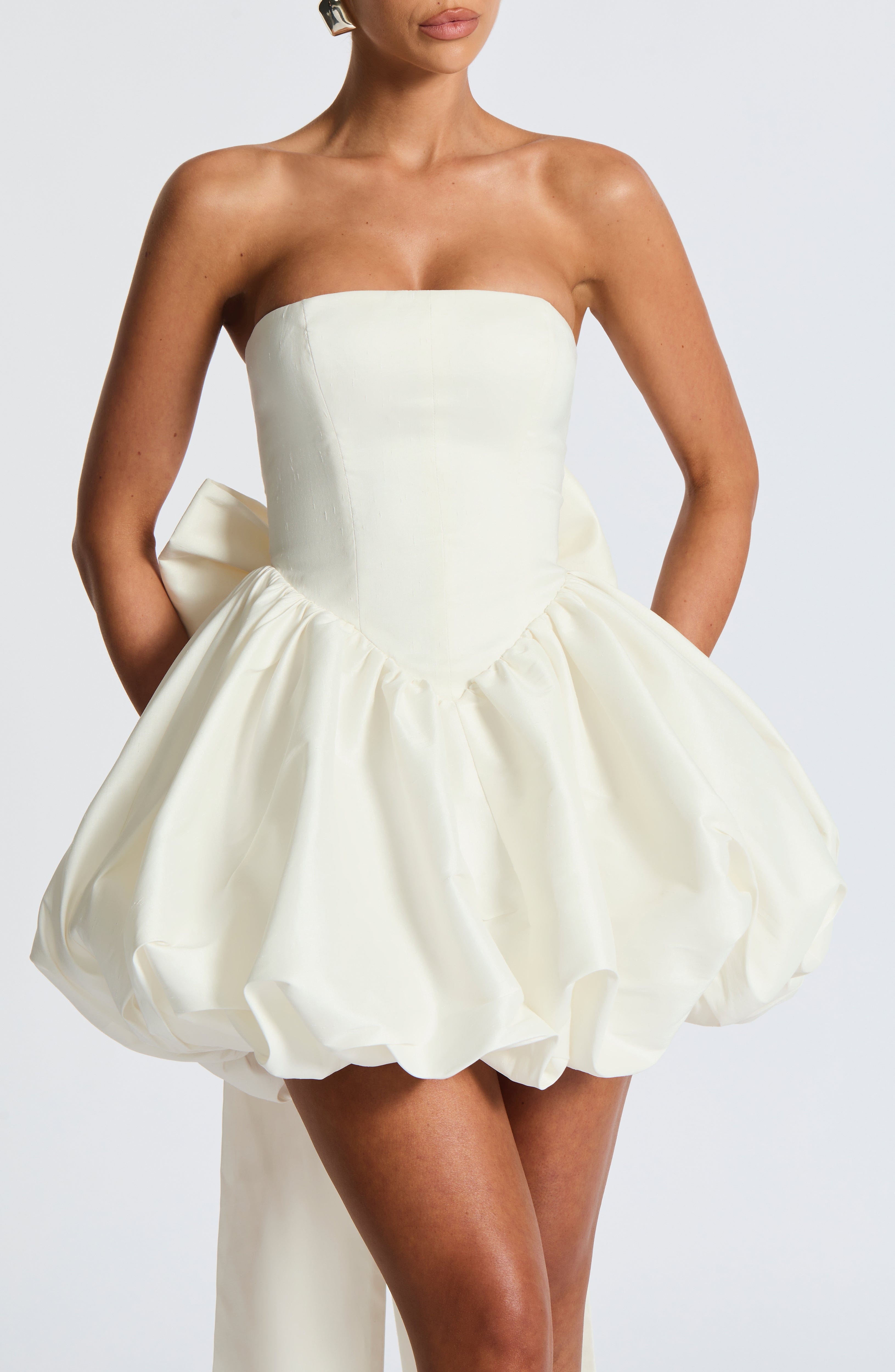 Lotus Mini Dress - Ivory - Napalia