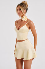 Louisa Mini Skirt - Lemon - Napalia