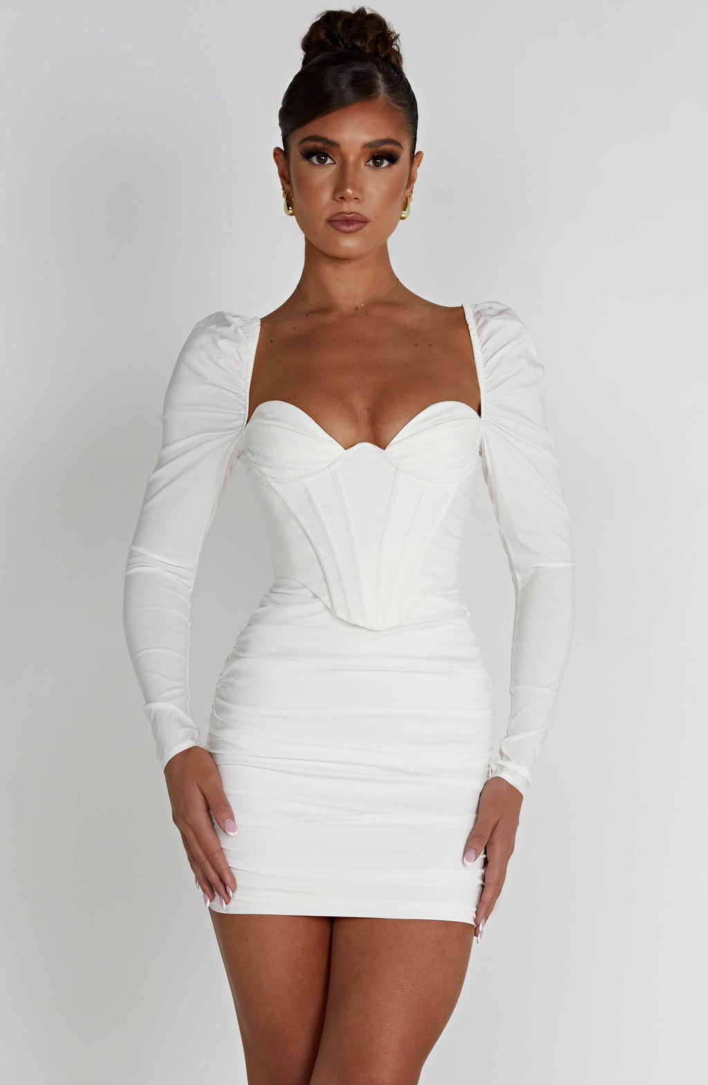 Louise Mini Dress - White - Napalia