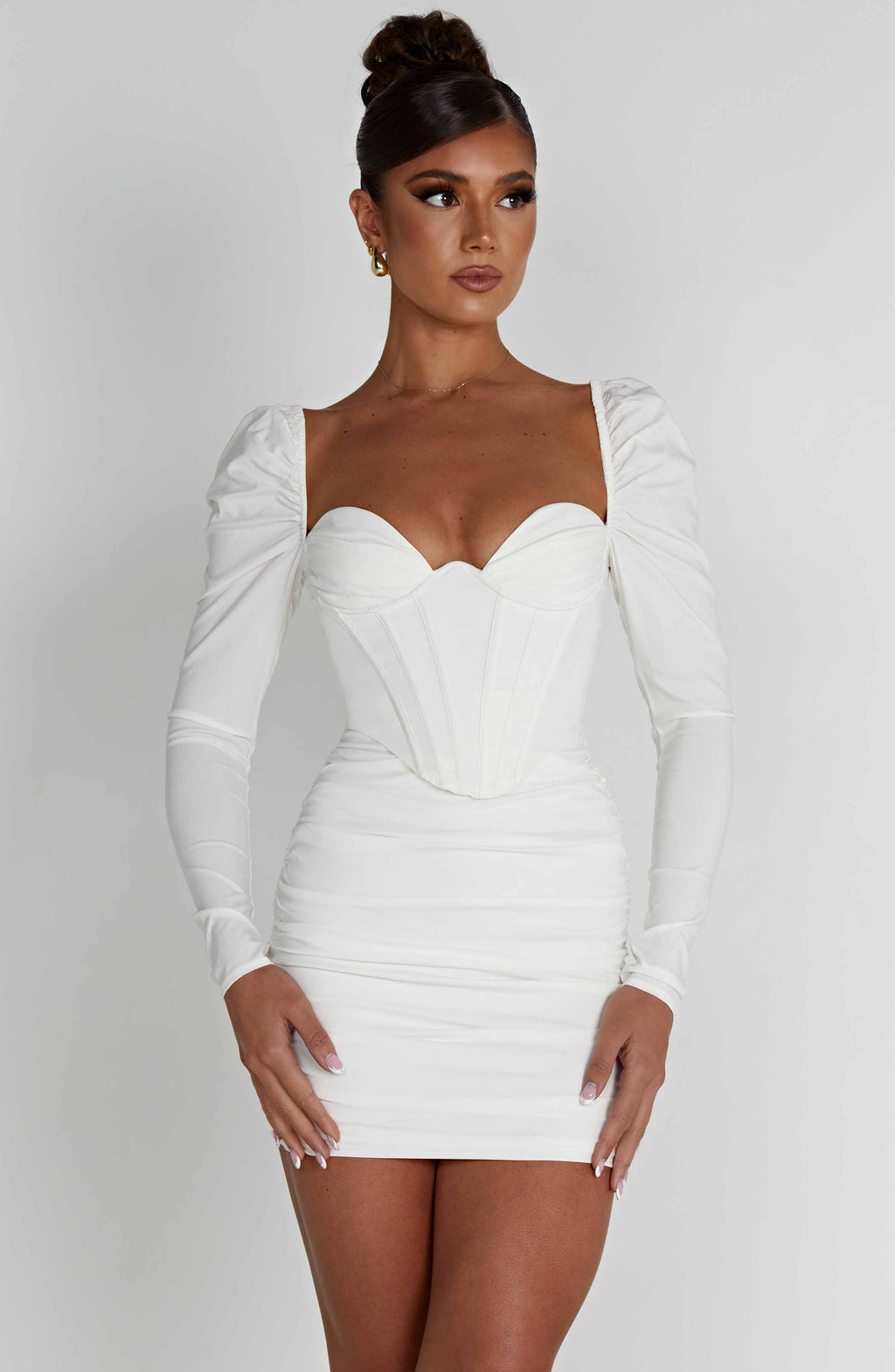 Louise Mini Dress - White - Napalia