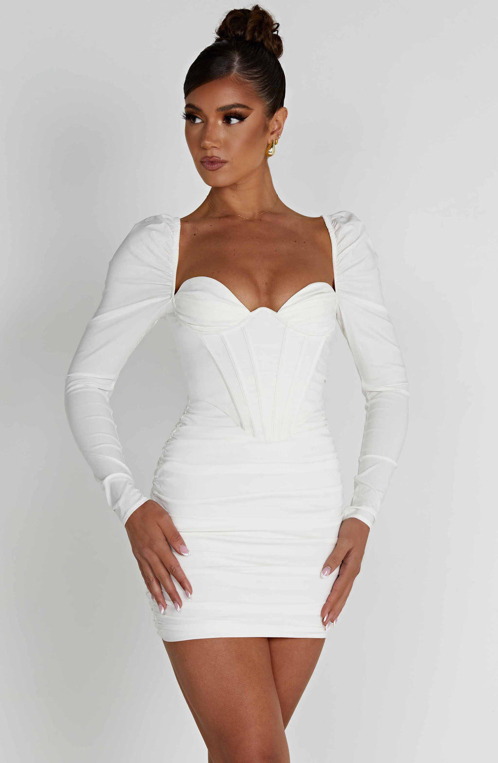 Louise Mini Dress - White - Napalia