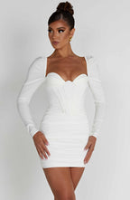 Louise Mini Dress - White - Napalia