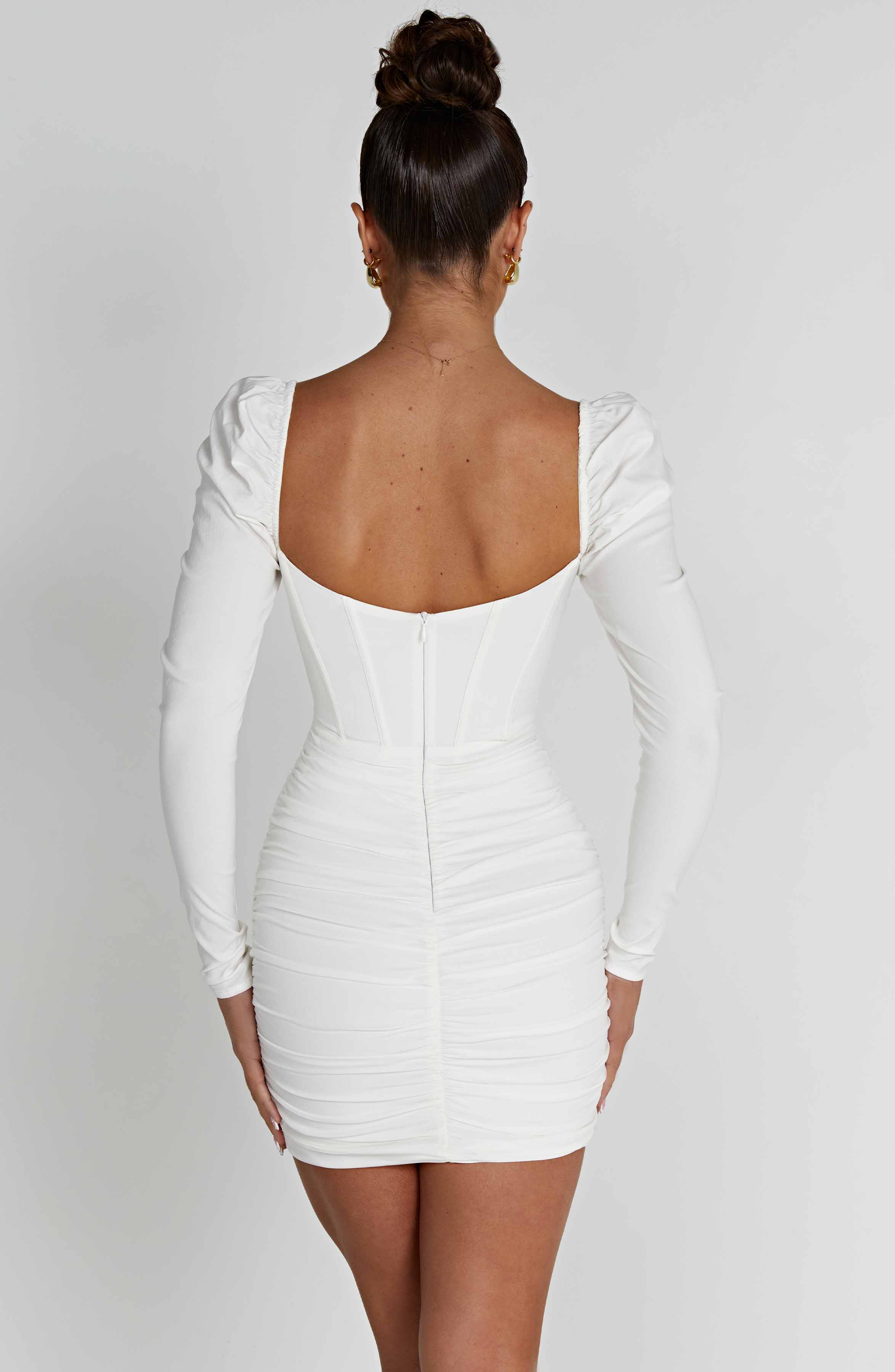 Louise Mini Dress - White - Napalia