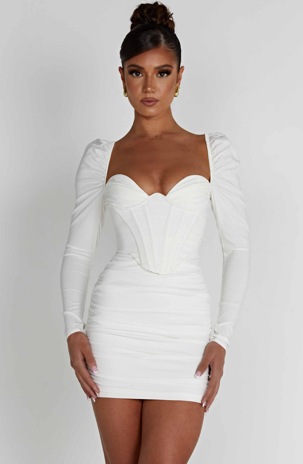 Louise Mini Dress - White - Napalia