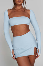 Lucianna Top - Baby Blue - Napalia