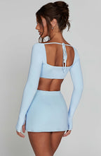 Lucianna Top - Baby Blue - Napalia