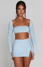 Lucianna Top - Baby Blue - Napalia