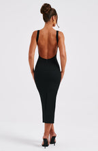 Lucinda Midi Dress - Black - Napalia