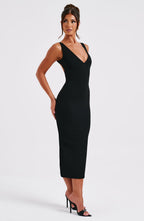 Lucinda Midi Dress - Black - Napalia