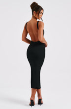 Lucinda Midi Dress - Black - Napalia