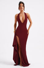 Luella Maxi Dress - Burgundy - Napalia