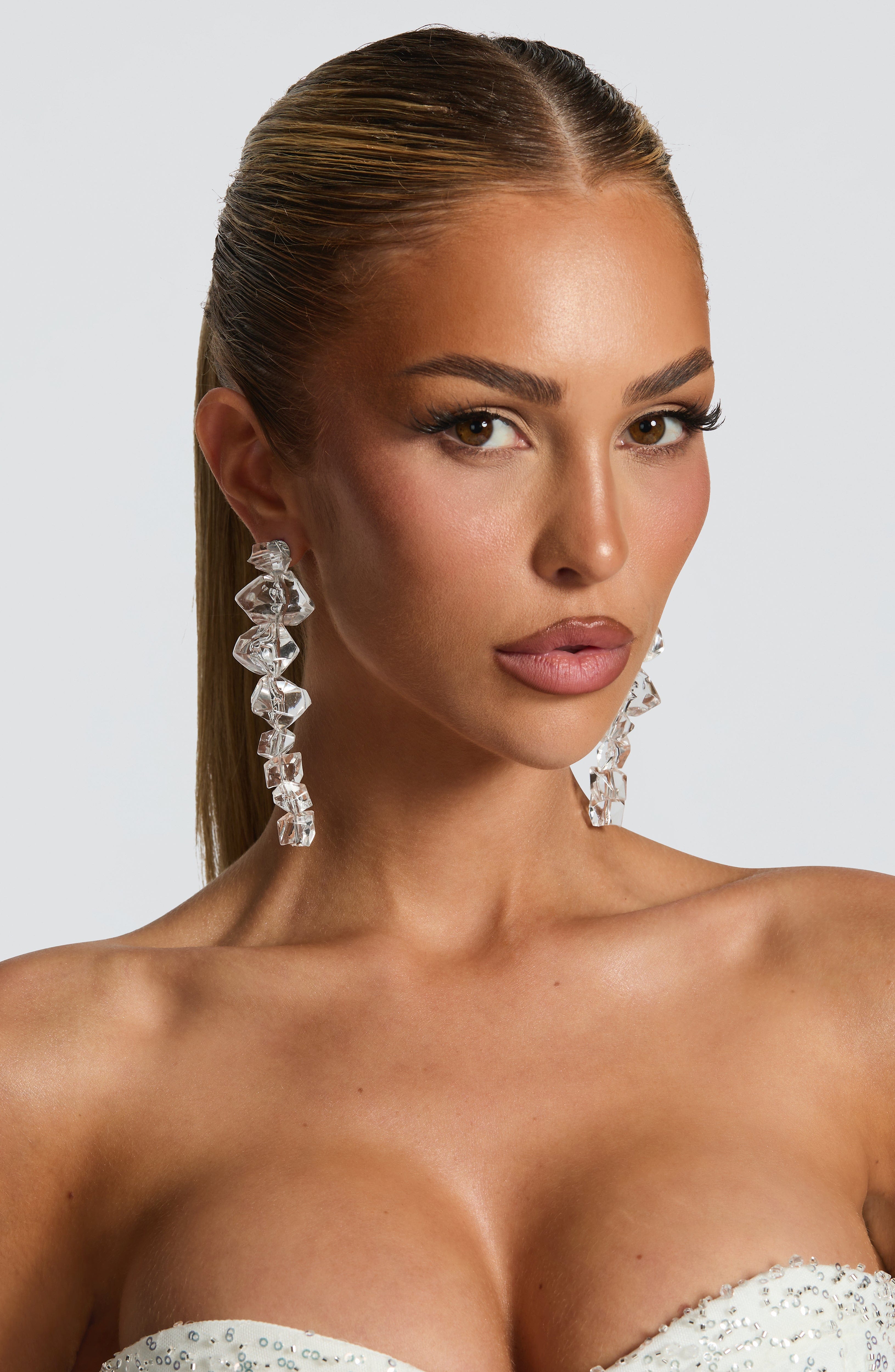 Lumina Earrings - Clear - Napalia