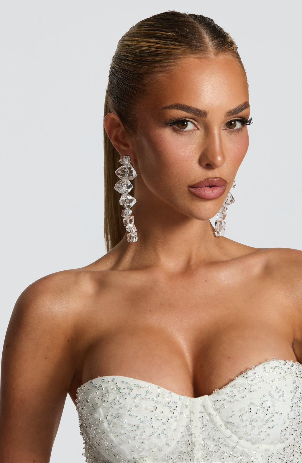 Lumina Earrings - Clear - Napalia