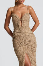 Lysandra Maxi Dress - Beige - Napalia