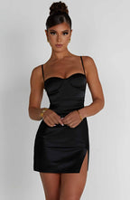 Mabel Mini Dress - Black - Napalia