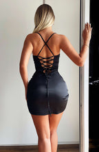 Mabel Mini Dress - Black - Napalia