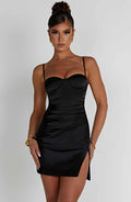 Mabel Mini Dress - Black - Napalia