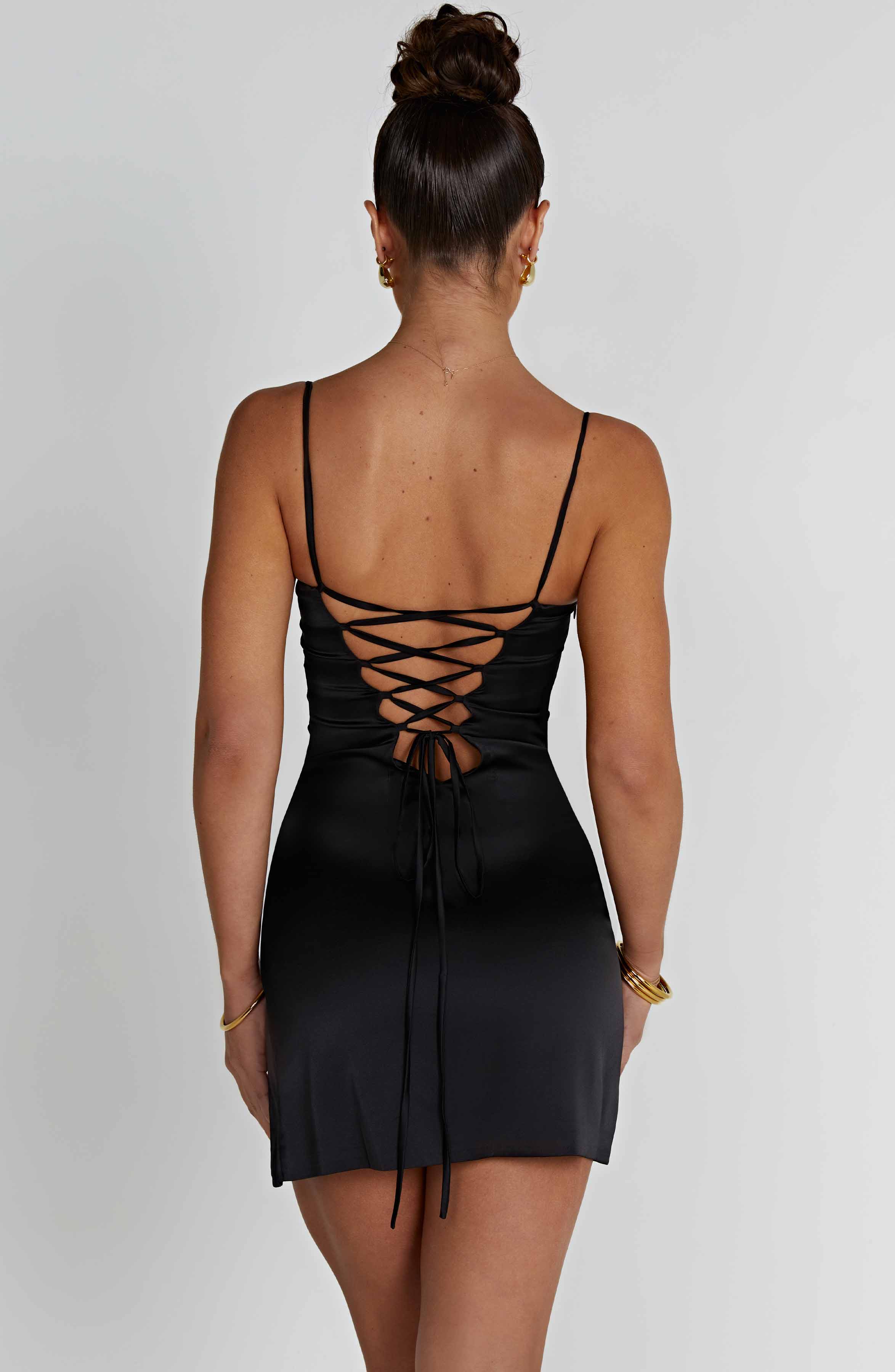 Mabel Mini Dress - Black - Napalia
