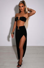 Malia Maxi Skirt - Black - Napalia