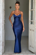 Malika Maxi Dress - Navy - Napalia