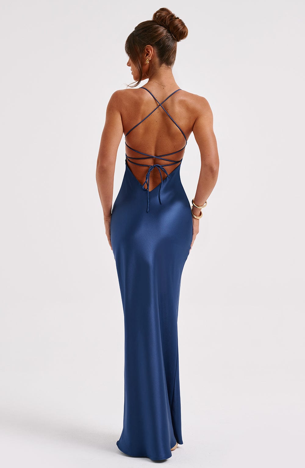Malika Maxi Dress - Navy - Napalia