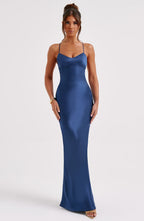 Malika Maxi Dress - Navy - Napalia