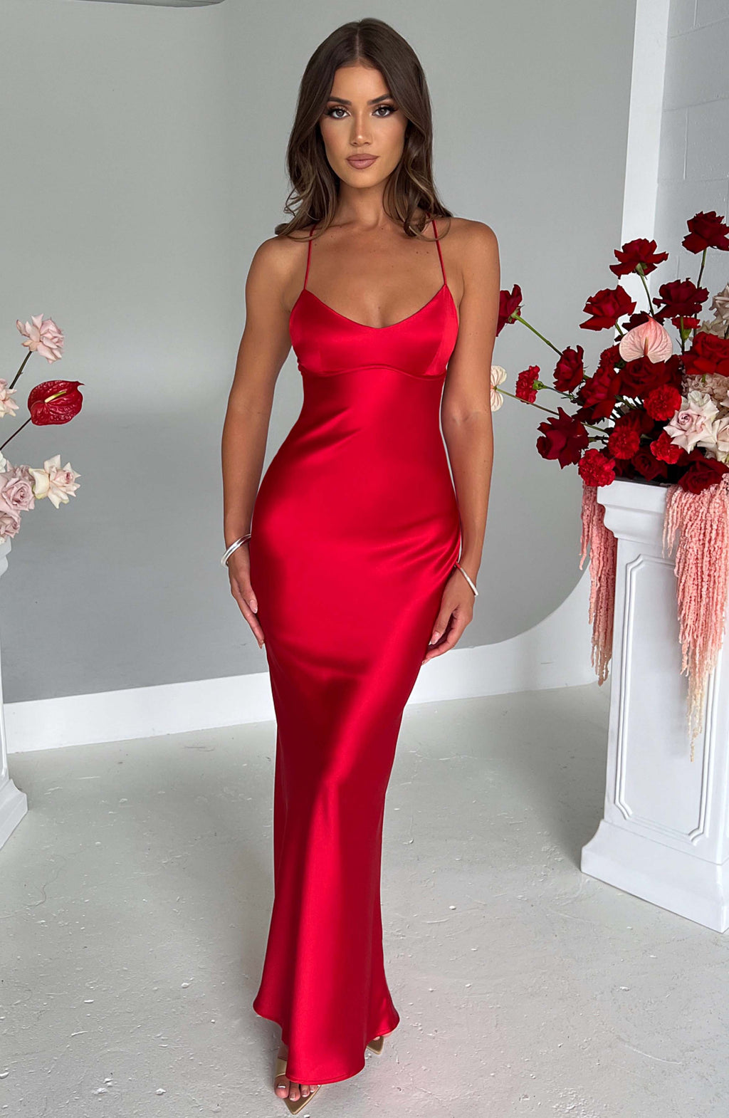 Malika Maxi Dress - Red - Napalia