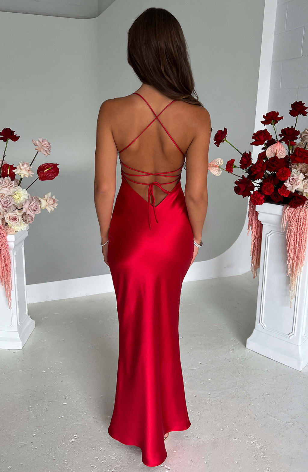 Malika Maxi Dress - Red - Napalia
