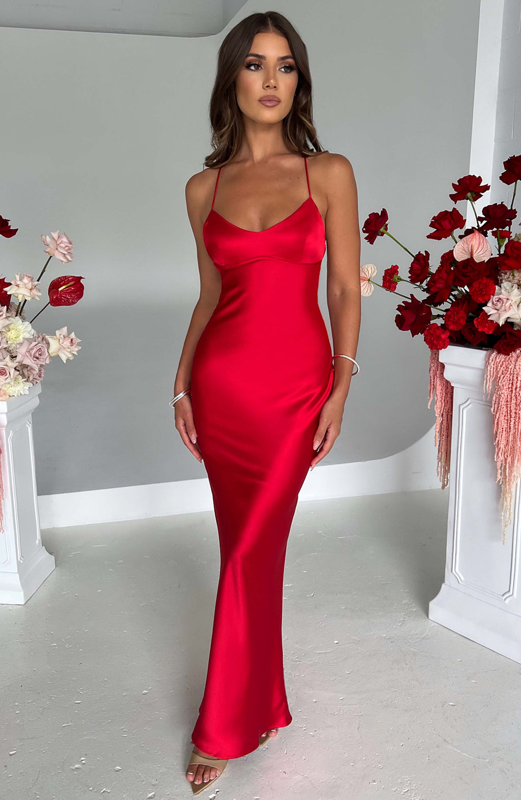 Malika Maxi Dress - Red - Napalia