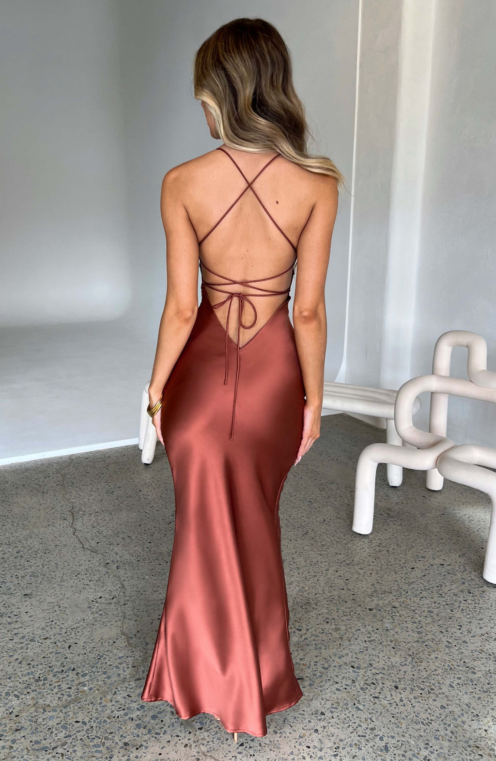 Malika Maxi Dress - Rust - Napalia