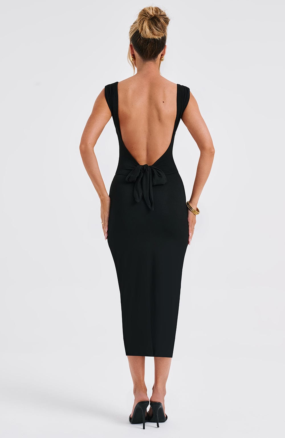 Malina Midi Dress - Black - Napalia